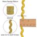 GORGECRAFT Glitter Gold RIC Rac Trim Ribbon - 27yd/25m Roll - 5mm Wave Sewing Bending Fringe Trim - Ideal for Flower Making and Wedding Party Decor - Buy Online on GoSupps.com