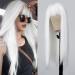 Allbell White wig for women long silk especially wigs with bangs naturally looking heat -resistant synthetic hair replacement for daily party cosplay