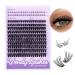 WENDY Lashes Clusters Multi-Type DIY Eyelash Extension - Lash Clusters D Curl 40D & Bottom Lashes Black Cluster Eyelash Extensions Wispy Soft Individual Lashes Suitable for Beginners 10-16 MM Bottom+40D-10-16