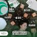 SWOOC Games - Yardzee & Farkle Giant Yard Dice Set with 20+ Games | All Weather, Collapsible Bucket, Score Cards & Marker | Backyard Lawn Game Indoor/Outdoor - 3.5' Green Dice - Buy Online on GoSupps.com
