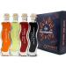 Gift box gift box |Men and women |2 x 100 ml of oil & 2 x 100 ml vinegar |Strawberry vinegar 3% acid - cranberry vinegar 3% acid - arugula oil - bruschetta oil gift basket |Fine food set ... gift box 400ml oil/vinegar 400ml