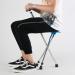 Old Man Walking Stick with Seat Multifunctional Crutches Three-Legged Folding Chair with LED Lights Lightweight Walking Stick for The Elderly Surprise Gift - Buy Online on GoSupps.com