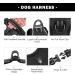 Phoepet Reflective Adjustable Dog Harness - Anti-Educational Training Handle ID Card 2 Metal Hooks XS Size Black - Ideal for International Shipping - Buy Online on GoSupps.com