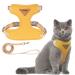 Cat dishes adjustable cat dishes breakout cat dishes with a leash outburstly premium puppy dishes with soft adjustable chest harness yellow XS for small animals