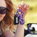 Poceacles Women's and Girls' Keychain - Lipstick - Glossy Lip Balm - Neoprene Pouch - Wrist Strap Purple Cow - Buy Online on GoSupps.com