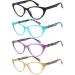 Buy EYEURL Cat Eye Blue Light Blocking Reading Glasses for Women - Pack of 4 Stylish 2.50 Magnification Computer Glasses with UV Protection - Buy Online on GoSupps.com