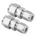 Compression Tube Adapter Quick Screw 4Pcs Straight Compression Tube Adapter for Air Pipes Oil Pipes Fittings Water Pipes( 6/ 10)
