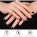 French Semi Cured Gel Nails Strips Nail Wraps Soft Self-Adhesive Gel Nail Stickers Black French Gel Nail Polish Strips for Nails French Tip Manicure UV/LED Lamp Required Silver Edge Black French - Buy Online on GoSupps.com