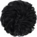 FESHFEN Messy Bun Hair Piece Scrunchie - Synthetic Wavy Curly Chignon Ponytail Extension in Jet Black - 38g - for Women, Girls, Kids - Buy Online on GoSupps.com