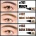 MIELIKKI 2 in 1 Waterproof Eyeliner & Eyebrow Pen - Smudge Proof Liquid Brow Pencil with Micro-Fork Tip Travel Friendly Dark Brown #103 - Buy Online on GoSupps.com