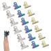 18 pieces nail extension tweezers stainless steel nail Art Half sops Tool accessories nail extension clip fastening tweezers fastening tweezers office clamps manicure tools