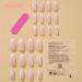 Kyzistn French False Nails Short - White Swirl Almond Press On Nails 24Pcs with Glue - Oval Fake Nails for Women & Girls - Buy Online on GoSupps.com