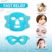 Rejuvenate and Refresh with Ice Face Mask and Eye Mask Set - Hot and Cold Compress Therapy for Pain Relief, Migraines, Puffiness - Reusable Gel Masks in Blue - Buy Online on GoSupps.com