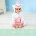 COOKY.D Baby Hooded Romper | Winter Flannel Jumpsuit Pajamas | 6-12 Months White - Buy Online on GoSupps.com