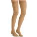 Women's Ultrasheer 30-40 mmHg Thigh High Support Socks | Extra Firm | Lace Silicone Top Band | Medium Size | Suntan Color | International Shipping - Buy Online on GoSupps.com