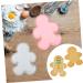 COHEALI 2pcs Silicone Mold Silicone Candy Mold Gingerbread Men Candy Mold Cartoon Shaped Mold Fudge Dessert Assorted Color 1 21.2X16.4X3CM - Buy Online on GoSupps.com