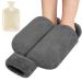 Ktueov foot warmer without electricity foot warmer heat bottle adult 2l heat bottle feet soft and warm foot heat bottle for women and men removable warm feet foot heating office for size 35-45 gray