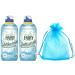 Fairy Outdoorable Non Bio Fabric Conditioner Huggably Soft for Sensitive Skin Ultra Concentrated Freshness 76washes 2Pk 2 x 1064ml + Our Gift for You: Organza Bag Size: 9 x 7 x 0.1cm