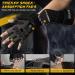 CURELIX Workout Gloves with Wrist Wraps Support for Men & Women - Large, Black | Full Palm Protection for Gym Training, Fitness, Pull Ups - Ultra Ventilated - Buy Online on GoSupps.com