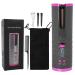 Automatic Curling Iron Cordless Hair Curler Iron with LCD Temperature Display and Timer 3 Adjustable Temperature Portable USB Rechargeable Fast Heating Auto Curler for Hair Styling(#1)