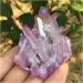 Crystal Hole Crystals 1pc 40g-46g Beautiful Purple Flame Aura Quartz Crystal Cluster Specimen Crystal Hole - Buy Online on GoSupps.com