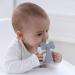 Baby Teether Pacifier - Food Grade Liquid Silicone Teething Toy - BPA Free, Multi-Texture Cute Elephant Design - Soft and Durable (Gray) - Buy Online on GoSupps.com