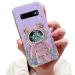 Tivenfezk Nadoli for Samsung Galaxy S10 Treibsand B r astronaut Hidden Stand Shell caricature glitter astronaut stand Soft silicone bling cell phone case transparent protective cover Samsung Galaxy S10 purple