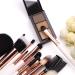 ZOREYA 15pcs Rose Gold Makeup Brushes Set - Professional Luxury Synthetic Brushes for Foundation, Powder, Concealers, Eye Shadows - Includes Vegan Leather Bag - Buy Online on GoSupps.com