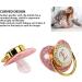 Personalized Silicone Baby Pacifier with Clip - Bling Rhinestone Design for Girls (Letter E) | Safe & Curved for Breastfed Babies - Focket - Buy Online on GoSupps.com