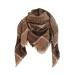 Women triangular scarf warm classic poncho winter cotton triangular scarf flowers lid poncho cape with button triangular scarf unit size coffee