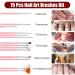 15-Piece Nail Art Brush Set - Gel Nail Brushes Dotted Pens Rhinestones & Nail Strips for Stunning Designs | International Shipping Available - Buy Online on GoSupps.com