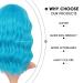 Earfodo Bondi Blue Short Wig 14 Inch | Heat Resistant Synthetic for Women | Party Cosplay Costume Colored Wig | Hair Replacement - Buy Online on GoSupps.com
