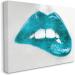 Stupell Industries Modern Blue Fashion Lip Bite Canvas Wall Art by Sarah McGuire - 20x16 Silver - Buy Online on GoSupps.com