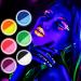 Water Activated UV Glow Neon Cake Eyeliner - 12 Bright Colors for Blacklight Luminous Makeup - Halloween & Club Costume Paint - Buy Online on GoSupps.com