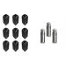 Optix 3 Sets of Harrows Slim Dart Flights Plus 1 Set of Aluminum Dart Flight Protectors Black
