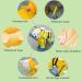 Dog Raincoat Waterproof Pet Clothes with Transparent Hood | Lightweight Reflective Yellow Rain Jacket for Small Medium Large Dogs - Bee Design | Full Body Coverage - Buy Online on GoSupps.com