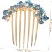Angoily Diamond ponytail top clip hair comb alloy Korean version decorate hairpin rhinestones headgear back of head spring petal hair comb issue card hair jewelry large bride Hair up - Buy Online on GoSupps.com