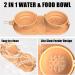 Tokayife Foldable Dog Bowl - 2-in-1 Travel Water & Food Bowl with Carabiners - Double Bowl Design in Orange - Perfect for Indoor & Outdoor Use - Buy Online on GoSupps.com