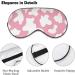 Buy Pink Cow Print Sleep Mask for Women | Adjustable Eye Shades with Elastic Strap - Perfect for Travel & Relaxation - Buy Online on GoSupps.com