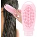 Harilla 2-in-1 Hair Shampoo Brush & Travel Bottle - Gentle Scalp Massager for Men & Women - Pink Hair Wash Tool - Buy Online on GoSupps.com