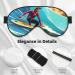 Hawaiian Surfer Wavy Print Sleep Eye Mask Soft Eyeshade for Travel & Naps | Perfect for Men & Women - Buy Online on GoSupps.com
