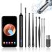 Ear Wax Removal Tool - Ear Cleaner with 1080P Camera Ear Cleaning Kit with 8 Pcs Ear Set Earwax Remover with Light Endoscope with 5 Auxiliary Accessories Otoscope for iPhone iPad Android Phones