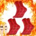 3 Pair Tourmaline Lymphvity Slimming Health Sock ourmaline Health Sock Tourmaline Acupressure self-Heating Shaping Socks  VeinesHeal Hyperthermia Socks Magnetic Self-Heating Socks (Color : Red)