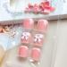 Shop Pink French Tip Press On Toenails | Short Square Acrylic False Nails with Bow Charms | 24Pcs Glossy Glitter Full Cover - Perfect for Women & Girls - Buy Online on GoSupps.com