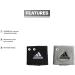 adidas Interval Reversible Wristband Black/White/Aluminum - One Size, Pack of 2 - Buy Online on GoSupps.com