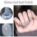 Glitter Gel Nail Polish Silver Nail Polish Sparkly Shiny Nail Art Nail Gel Polish Soak Off Uv Led Glitter Nail Polish Gel Nail Art Starter DIY For Women Party Salon Home Use 10ml (#01) - Buy Online on GoSupps.com