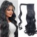 Pference Extensions Curling Cold Hair Part Waves Hair Extension Hair Part Synthetic Hair Extension For Women like Real Hair Natural Black 50 cm Black
