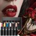 Halloween Lipsticks Goth Lipstick 6 Pieces Bold Intensity Smudge Proof Compact Design Soft Matte Lightweight Skin Safe Makeup Set for Travel Carnival Masquerade Ball Music Festival 4.2 g - Buy Online on GoSupps.com
