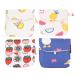 Nuobesty 4PCs mini wet bag reusable for mama fabric breast pads menstrual pads sanitary napkin bag for motherhood mom pads cartoon cotton coin wallet