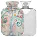 Naanle hot water bottle with lid flower tree of life Transparent hot water bottle heat bottle for back pain relief handfoot warmer neck warmth and cold therapy 2l